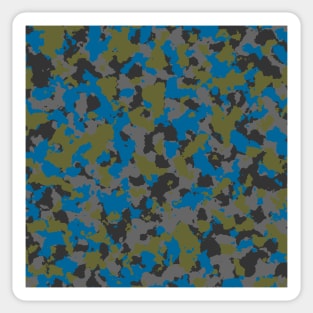 Olive Blue Camouflage Sticker